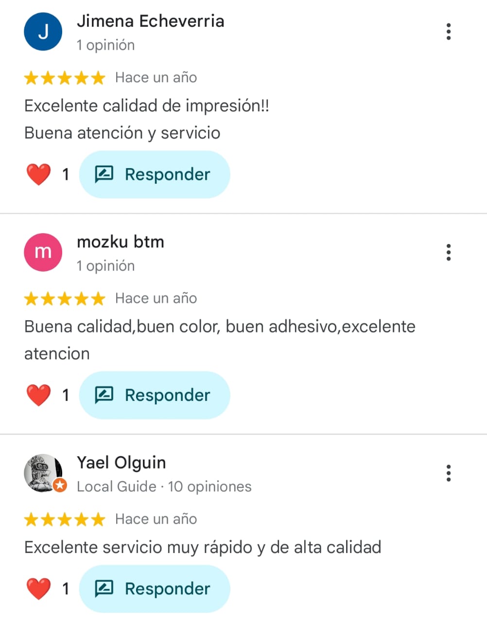 Reseña Cliente 1
